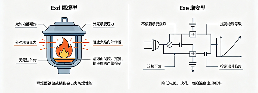 Exd与Exe防爆型式的区别