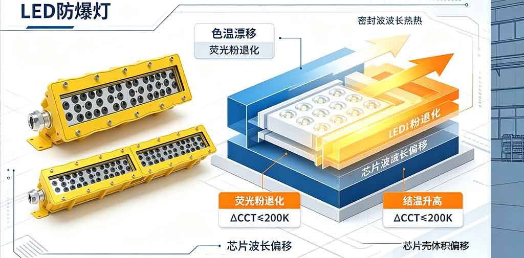 LED防爆灯色温漂移成因示意图