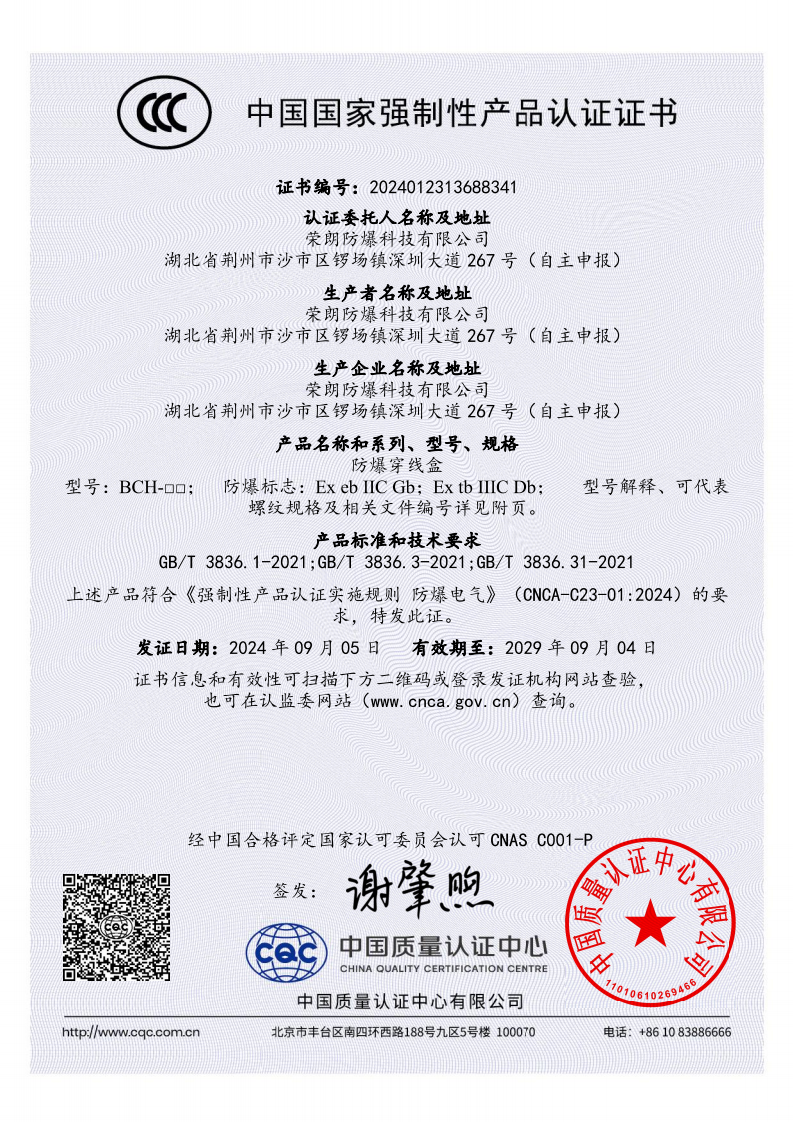 防爆穿线盒BCH - LED防爆灯 - 荣朗防爆
