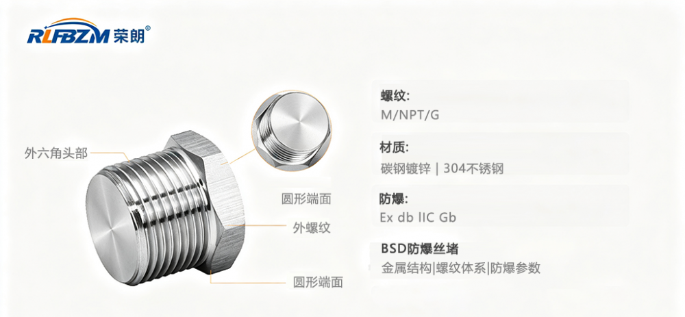 BSD防爆堵头-产品参数图