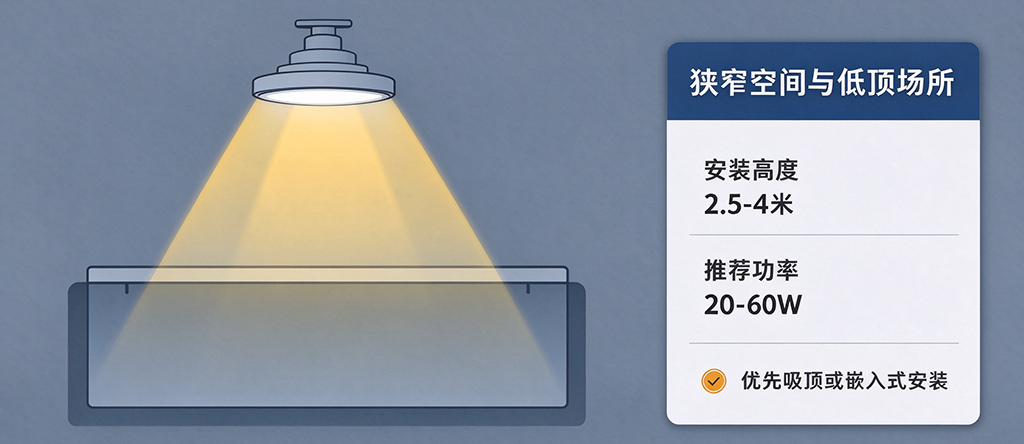 防爆灯具电缆沟安装高度与功率对照