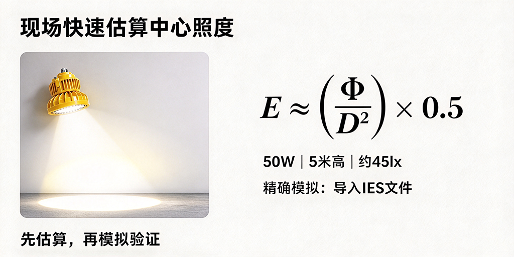 现场快速估算中心照度